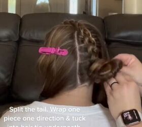 criss cross dutch braids, Wrapping hair