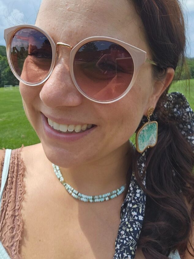 asymmetric turquoise earrings