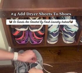 cleaning stinky shoes and making them fresh again, Adding dryer sheets