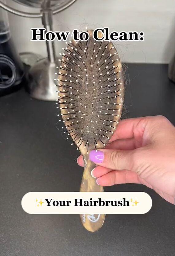 how to clean your hair brushes, Dirty hairbrush