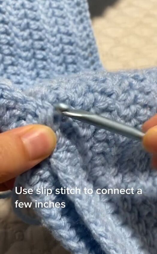 tutorial a crochet summer top, Attaching piece
