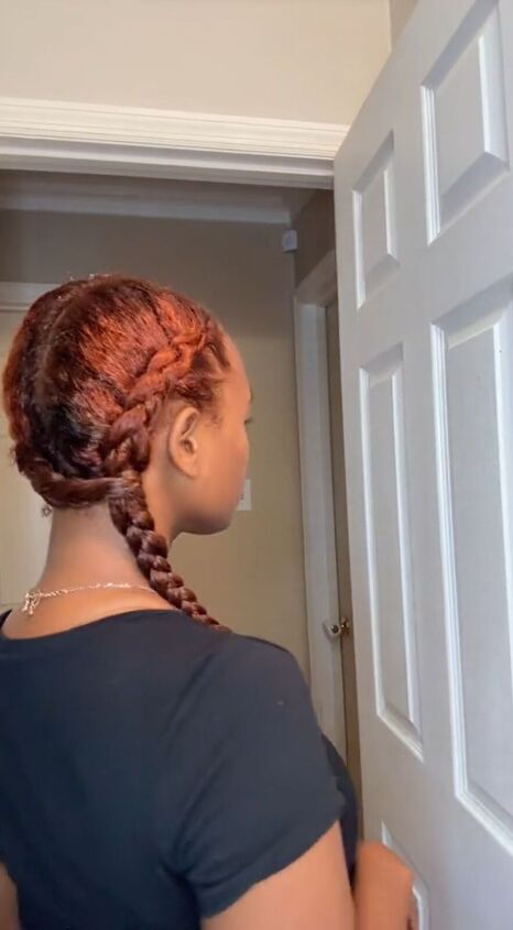 braid each side of your head and then end like this, Cute braided hairstyle