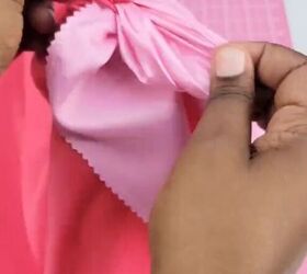 diy ruffle bonnet, Turning right side out