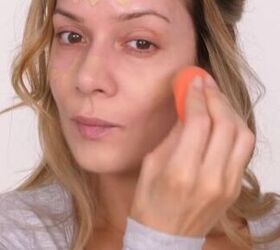 white concealer hack, Applying foundation