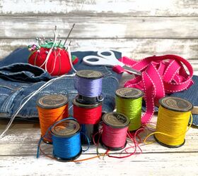 recycled jean bag with simple embroidery designs for kids