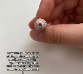 how to turn shells into pendants, Shell with hole