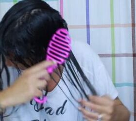 swing curl clump method, Brushing hair
