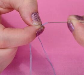 how to sew on a button by hand, Making knot