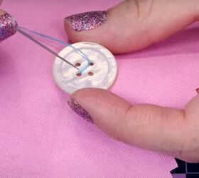 how to sew on a button by hand, Attaching button