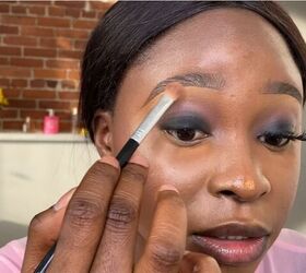 smokey eyeshadow look, Applying setting powder