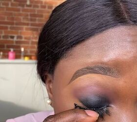 smokey eyeshadow look, Adding false lashes