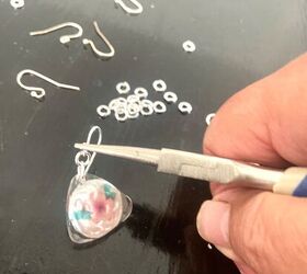 how to create unique jewellery using resin, Adding ear hook