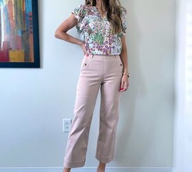 how to wear wide leg pants in summer, spanx with floral top