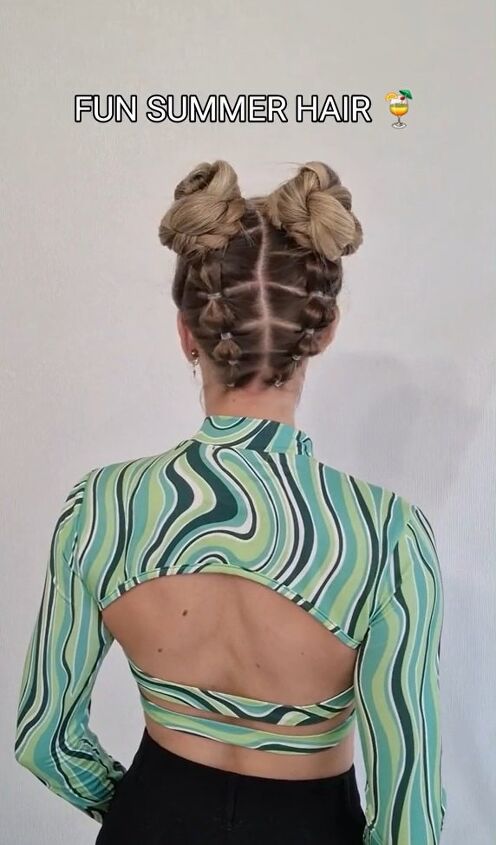 a new take on the space buns look, A new take on the space buns look