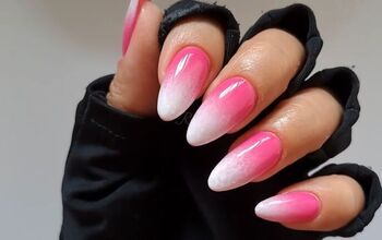 Ombre Pink and White Nails Tutorial for the Barbie Movie