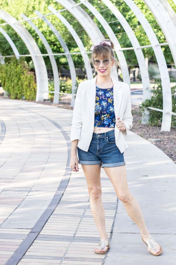 Shorts Banana Republic Blazer BooHoo Top Anthropology Shoes Walking Cradles Nella Earrings from Just Be Youtiful online