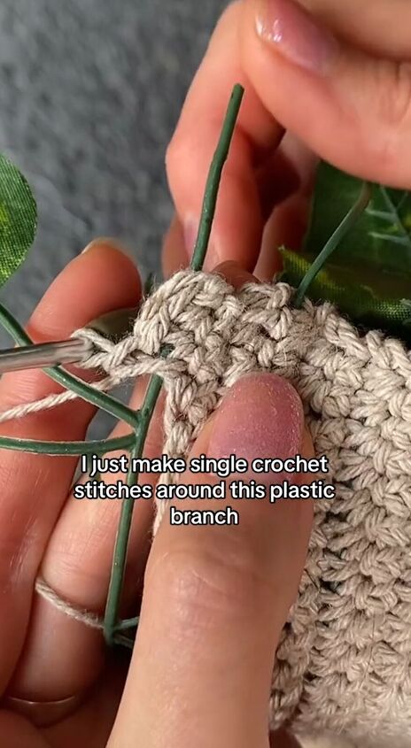 like it or not this diy is the most unique purse you ve ever seen, Stitching branches in