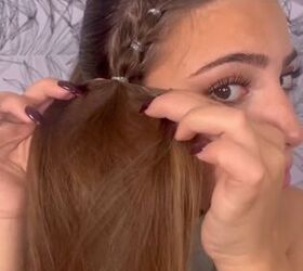 this hairstyle gives you a goddess like crown, Tying hair