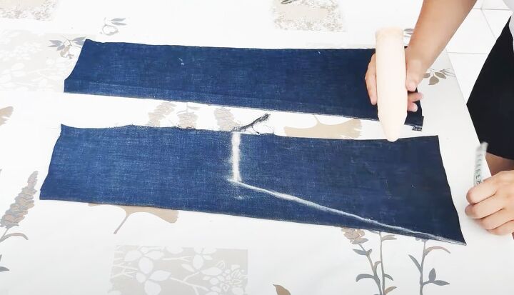 diy overalls from jeans, Cutting