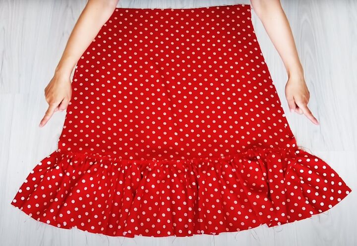 diy ruffle skirt, Sewing waistband