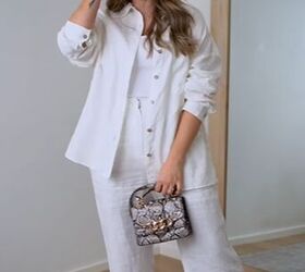 how to style a white linen shirt, Monochrome piece