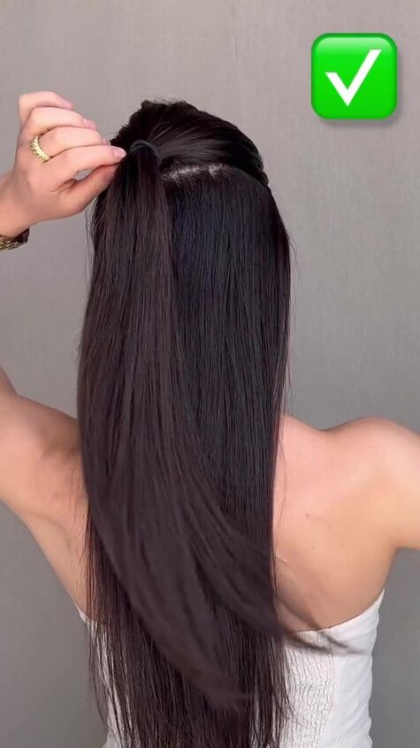 get more volume with this easy hair hack, High ponytail