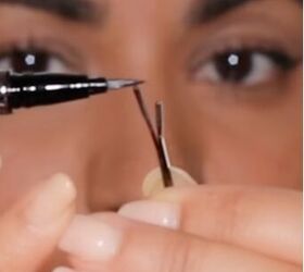 how to do foxy eyeliner, Applying eyeliner to pin
