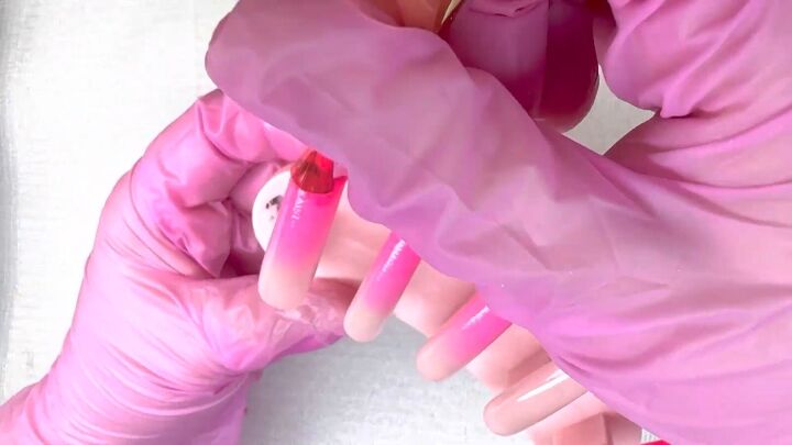 pink nail designs, Creating ombre effect
