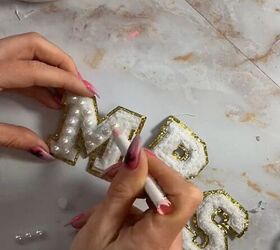 adorable personalized diy for the bride, Adding pearls