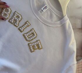 adorable personalized diy for the bride, Applying to sweatshirt