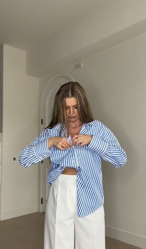 alternative style hack to avoid tucking bulge, Bringing shirt under and up