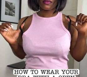 how to wear a bra with a tie back top