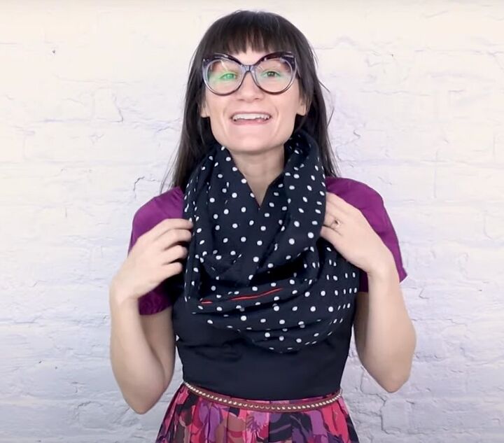 diy infinity scarf with a pocket pattern, DIY infinity scarf with a pocket pattern