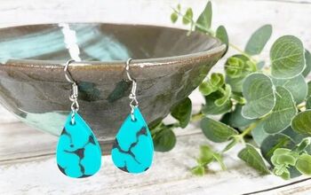 Easy DIY Faux Turquoise Earrings With Liquid Sculpey