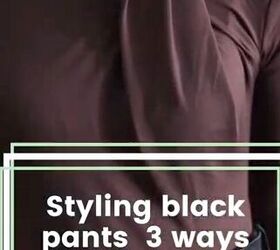 how to style black pants, Pop of chocolate