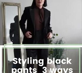 how to style black pants, Pop of chocolate