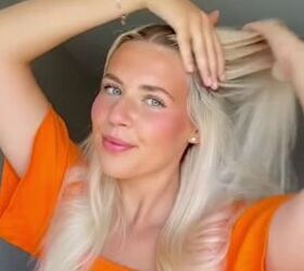 summer bun hairstyle, Smoothing hair