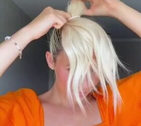 summer bun hairstyle, Creating bun