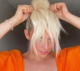 summer bun hairstyle, Creating bun