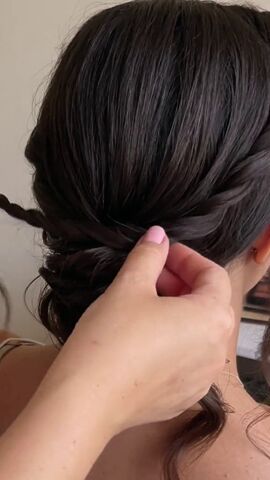 beautiful bun hairstyle for a bride, Twisting hair