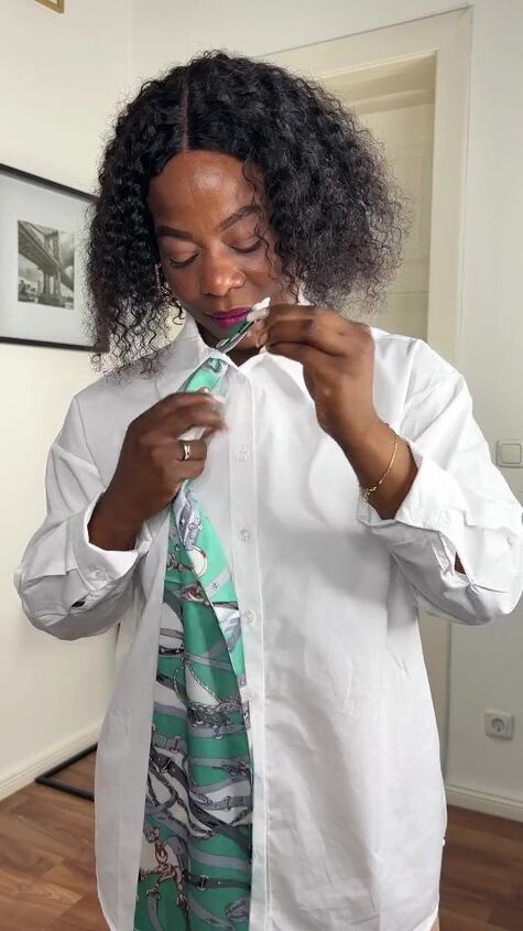 scarf and dress shirt Dapper Accent: The Silk Scarf