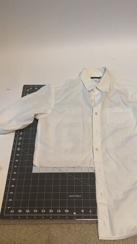 easy upcycle to elevate your basic white button down, Trimming