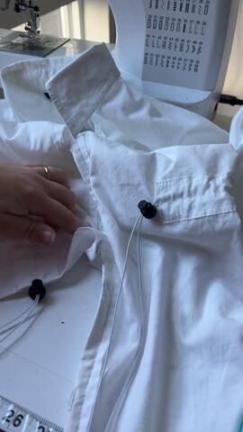 easy upcycle to elevate your basic white button down, Adding stopper