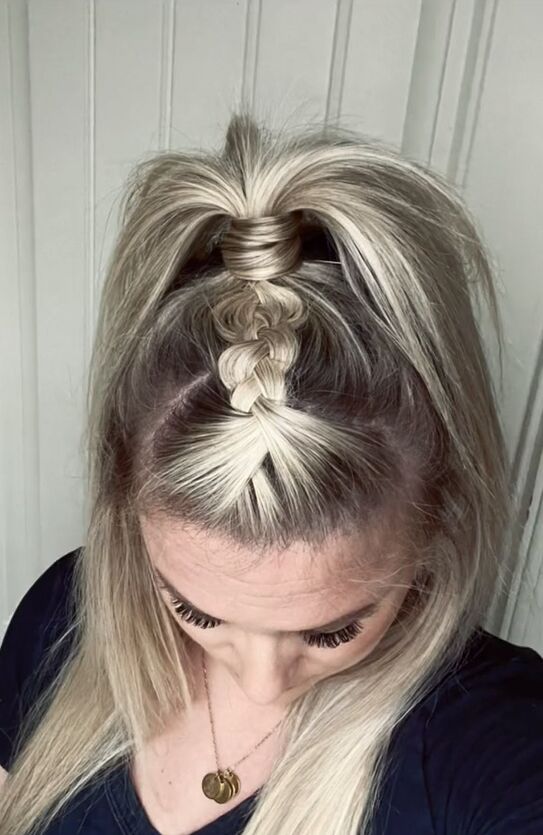 Easy Half-up Braided Hairstyle | Upstyle