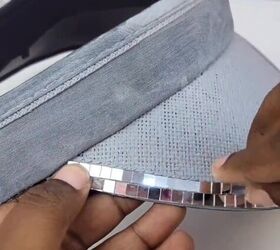the most genius concert accessory, Gluing mirror tiles on