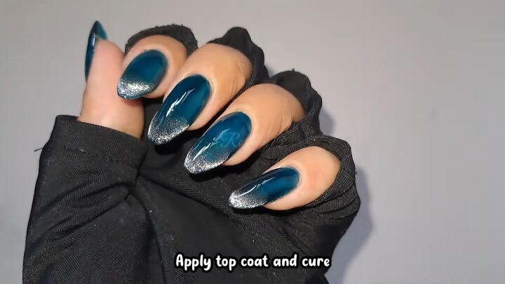dark blue french tip nails, Dark blue French tip nails