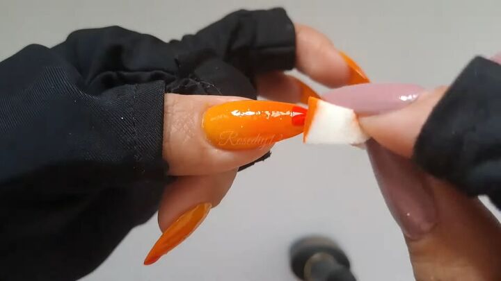 ombre orange nails, Creating ombre