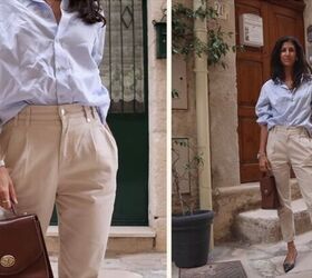italian outfit ideas, Button up shirt pants heels
