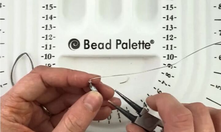 how to make dangle earrings with beads, Bending long wire