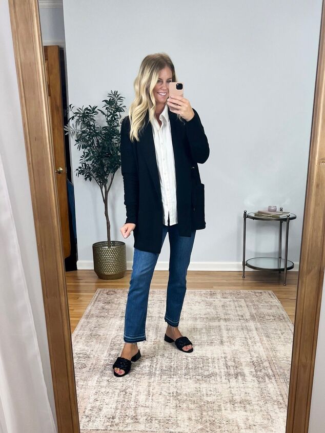 fall style essential black cardigan coat easy outfit ideas